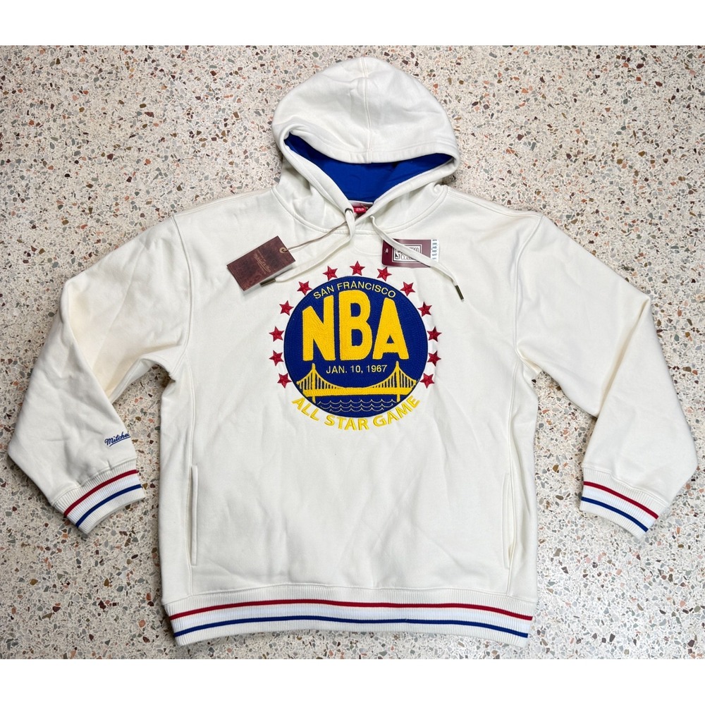 Mitchell & Ness NBA Chainstitch Heavyweight Retro Logo All Star Hoodie Size M